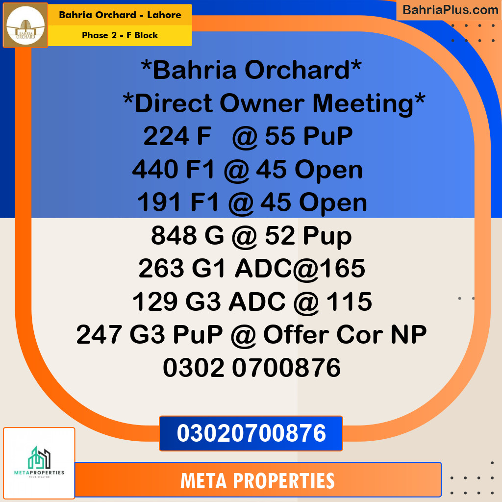10 Marla Residential Plot for Sale in Phase 2 - F Block -  Bahria Orchard, Lahore - (BP-357555)