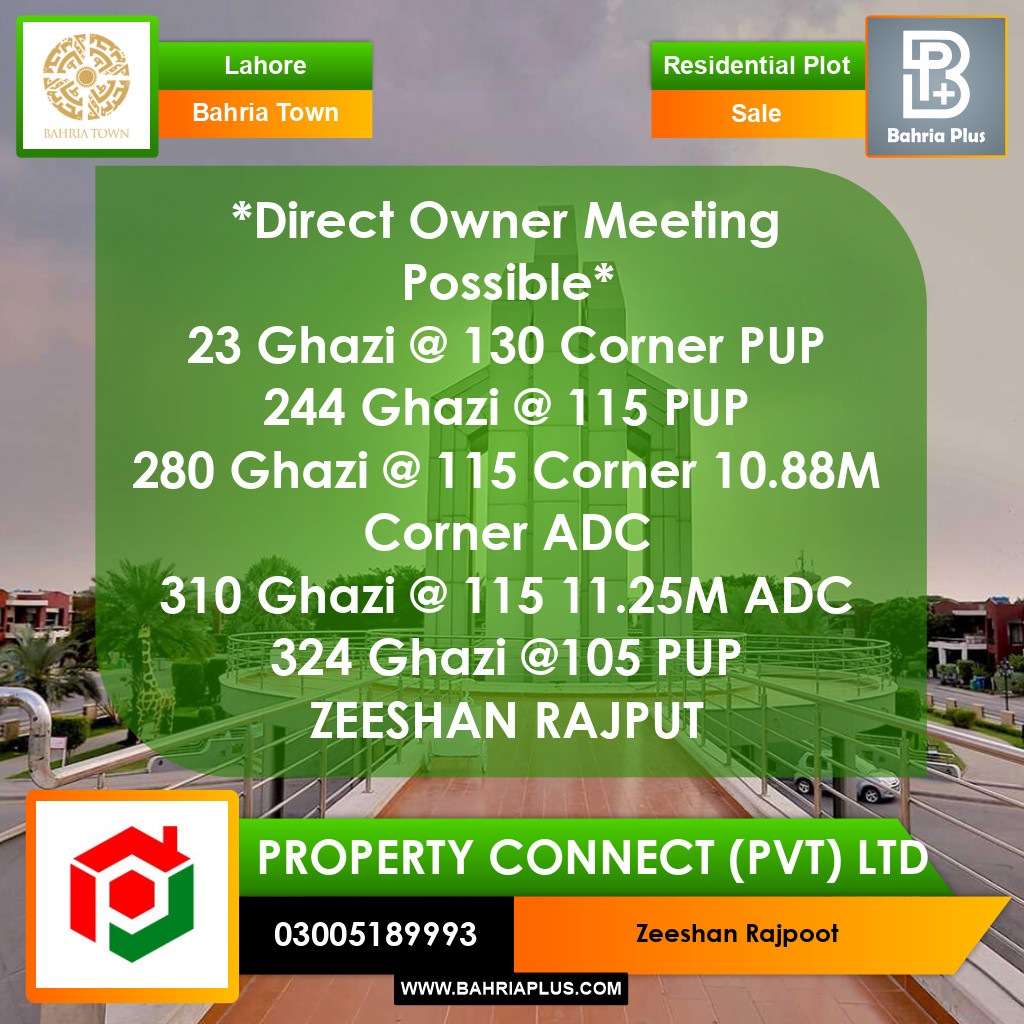 Residential Plot for Sale in Bahria Town, Lahore - (BP-357825)