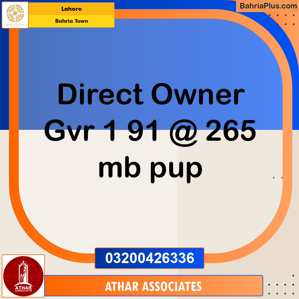 1 Kanal Residential Plot for Sale in Bahria Town, Lahore - (BP-358139)