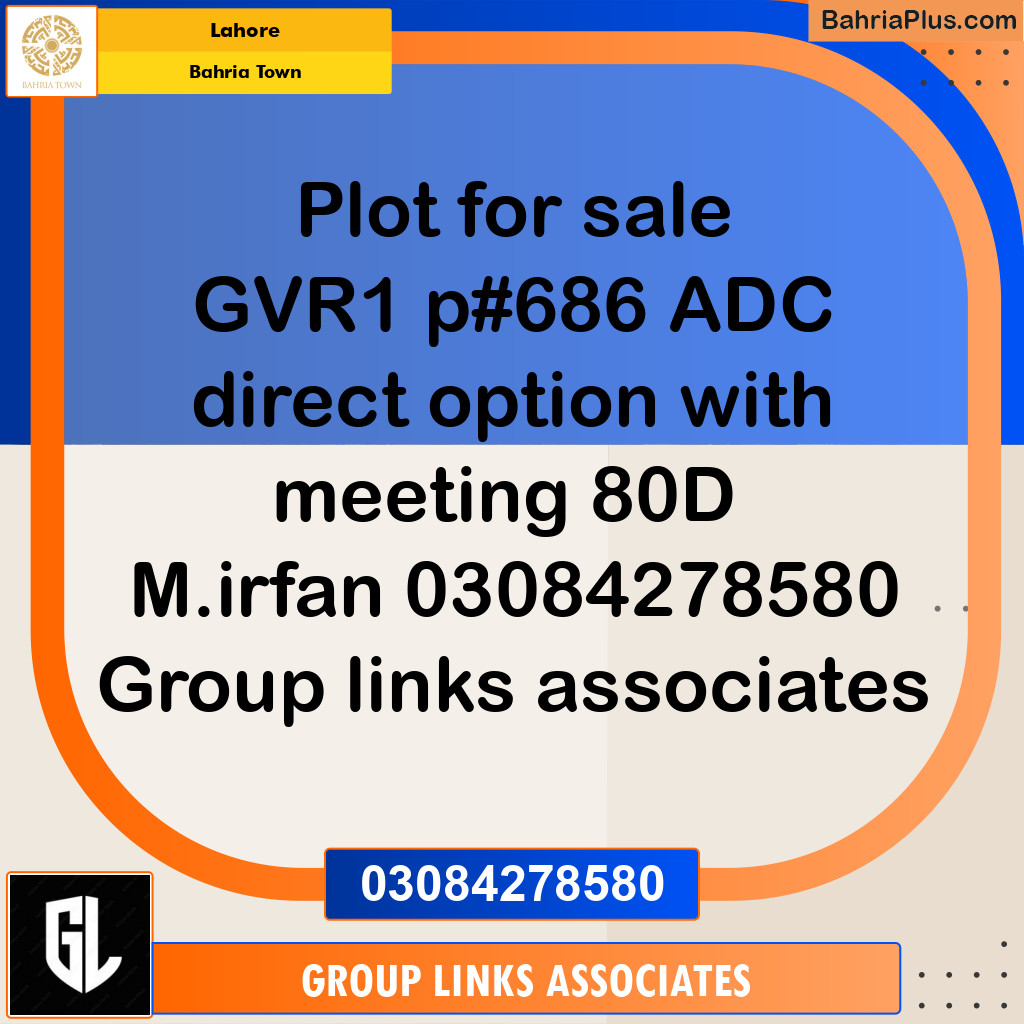 Residential Plot for Sale in Bahria Town, Lahore - (BP-358202)