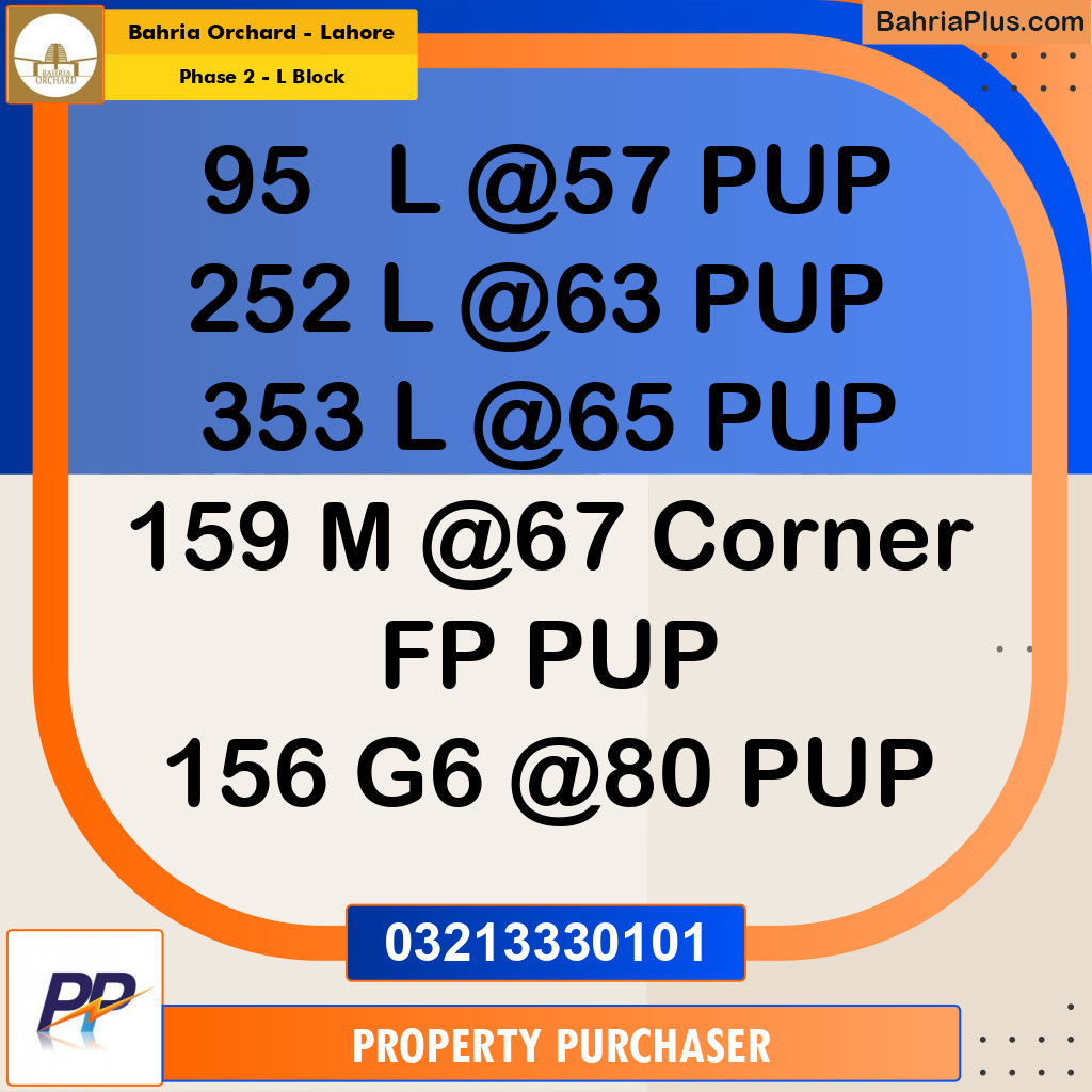 5 Marla Residential Plot for Sale in Phase 2 - L Block -  Bahria Orchard, Lahore - (BP-358216)