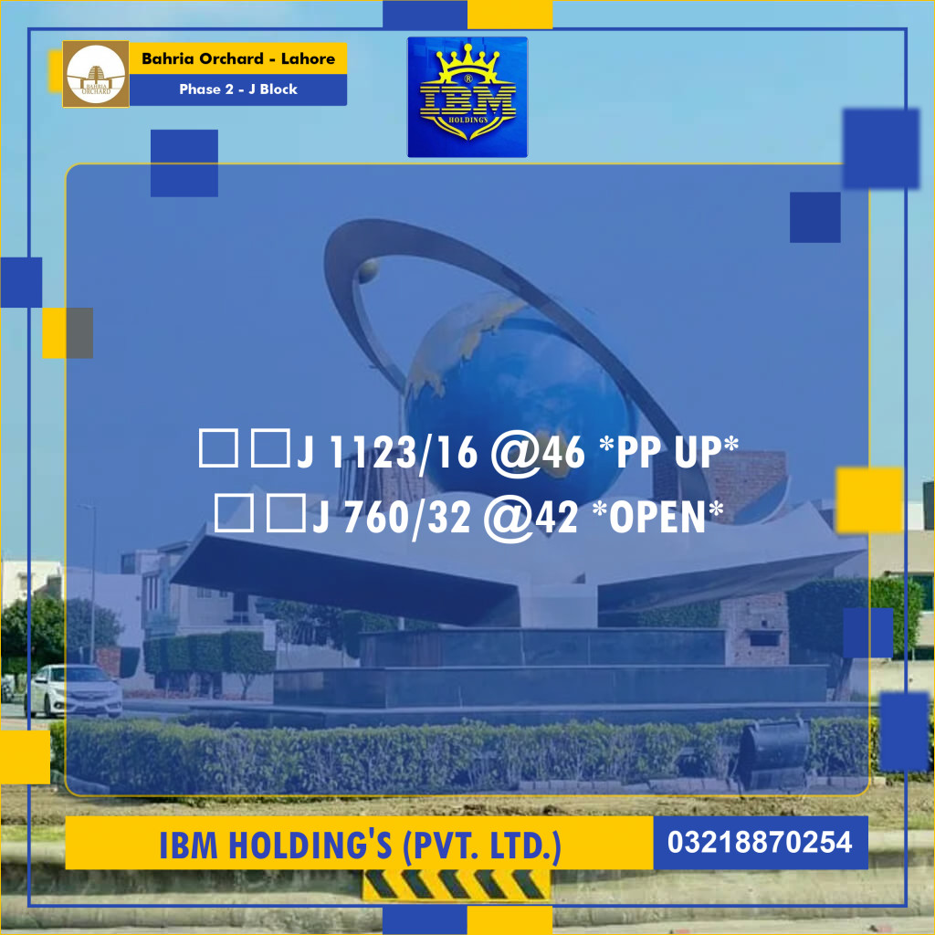 5 Marla Residential Plot for Sale in Phase 2 - J Block -  Bahria Orchard, Lahore - (BP-358278)