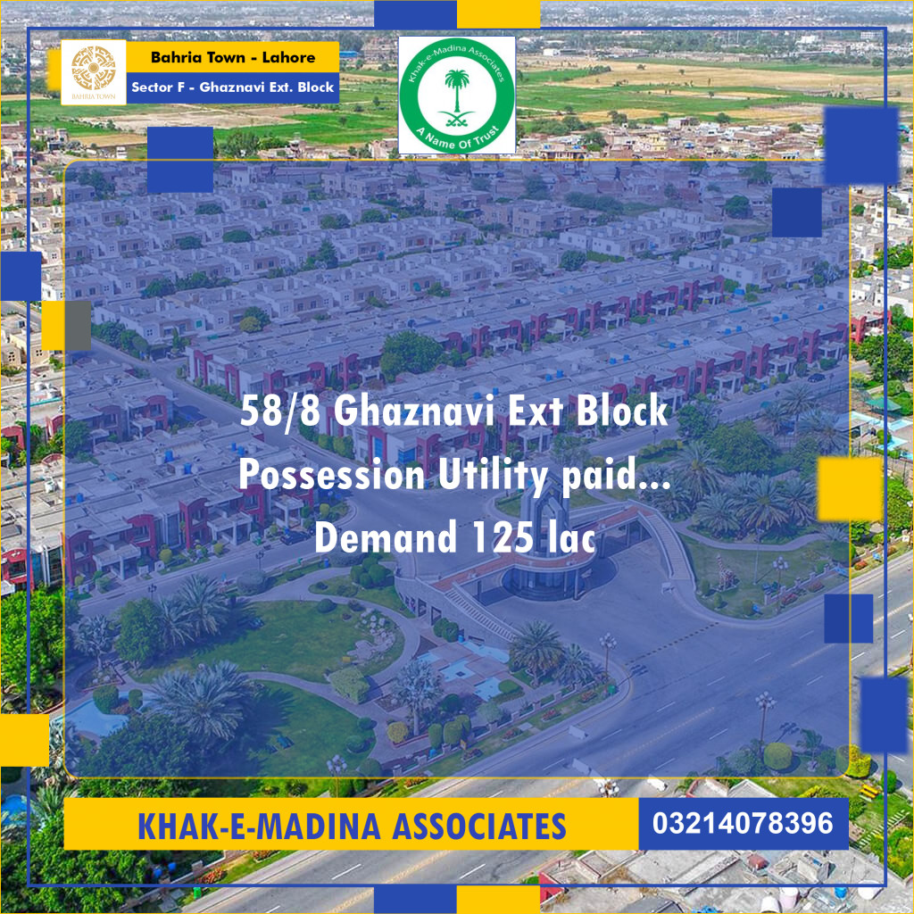 10 Marla Residential Plot for Sale in Sector F - Ghaznavi Ext. Block -  Bahria Town, Lahore - (BP-358306)