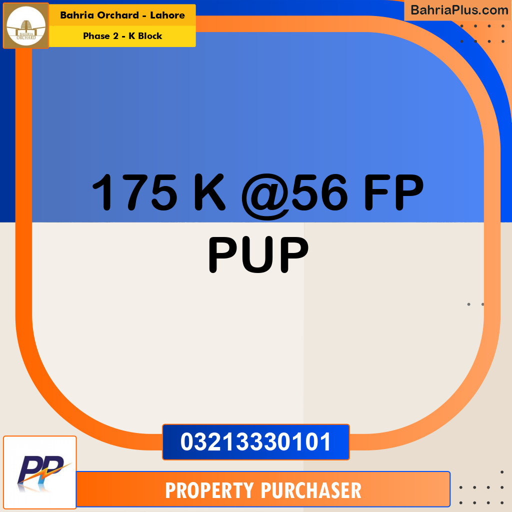 5 Marla Residential Plot for Sale in Phase 2 - K Block -  Bahria Orchard, Lahore - (BP-358326)
