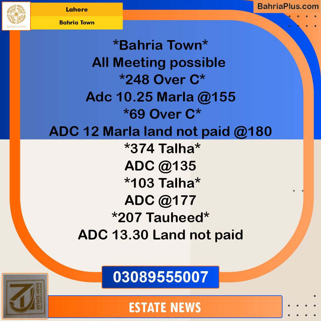 Residential Plot for Sale in Bahria Town, Lahore - (BP-358358)