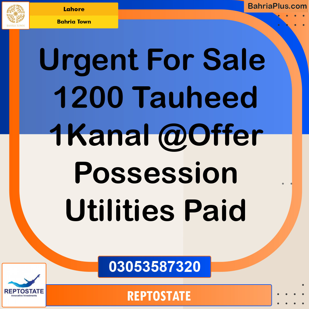 Residential Plot for Sale in Bahria Town, Lahore - (BP-358450)