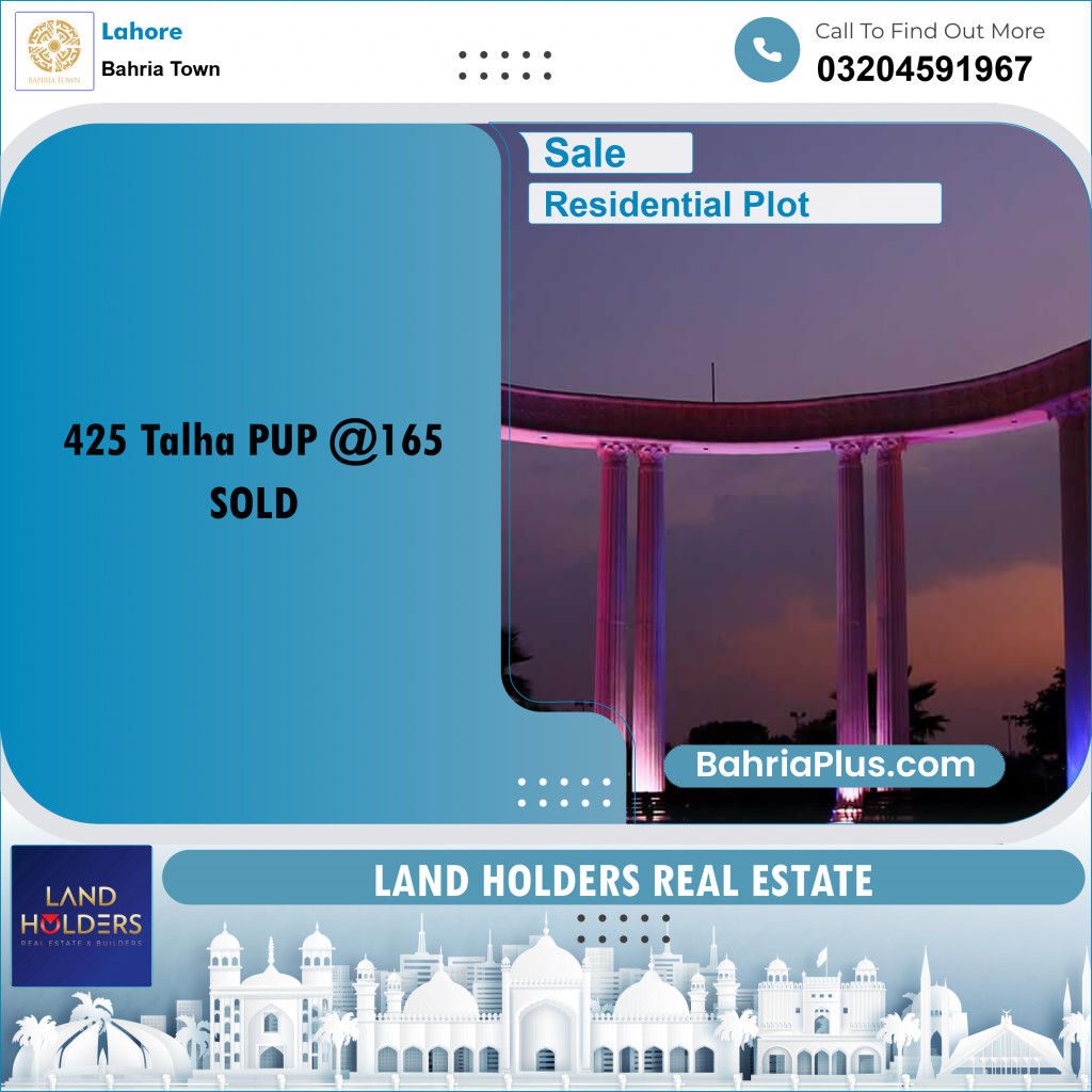 Residential Plot for Sale in Bahria Town, Lahore - (BP-358453)