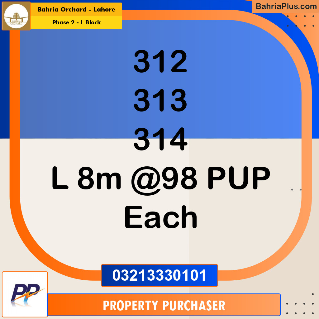 8 Marla Residential Plot for Sale in Phase 2 - L Block -  Bahria Orchard, Lahore - (BP-358461)