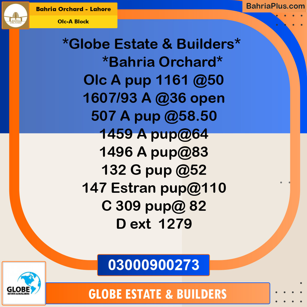 5 Marla Residential Plot for Sale in OLC-A Block -  Bahria Orchard, Lahore - (BP-358468)