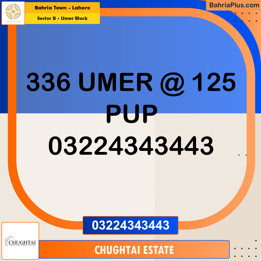 5 Marla Residential Plot for Sale in Sector B - Umer Block -  Bahria Town, Lahore - (BP-358469)