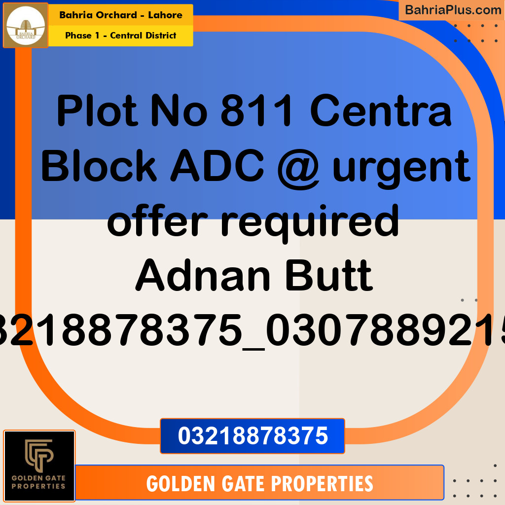1 Kanal Residential Plot for Sale in Phase 1 - Central District -  Bahria Orchard, Lahore - (BP-358481)