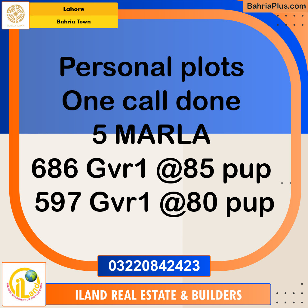 Residential Plot for Sale in Bahria Town, Lahore - (BP-358567)