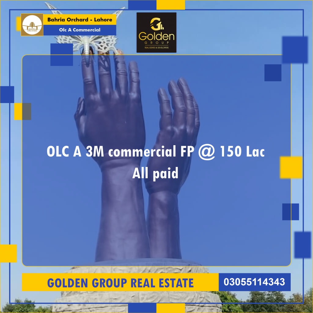 3 Marla Residential Plot for Sale in OLC A Commercial -  Bahria Orchard, Lahore - (BP-358584)