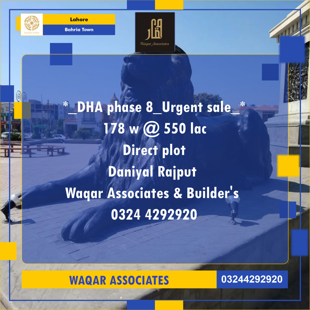 Residential Plot for Sale in Bahria Town, Lahore - (BP-358588)