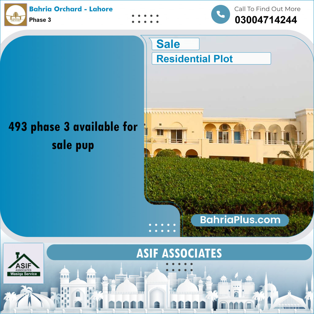 8 Marla Residential Plot for Sale in Phase 3 -  Bahria Orchard, Lahore - (BP-358788)