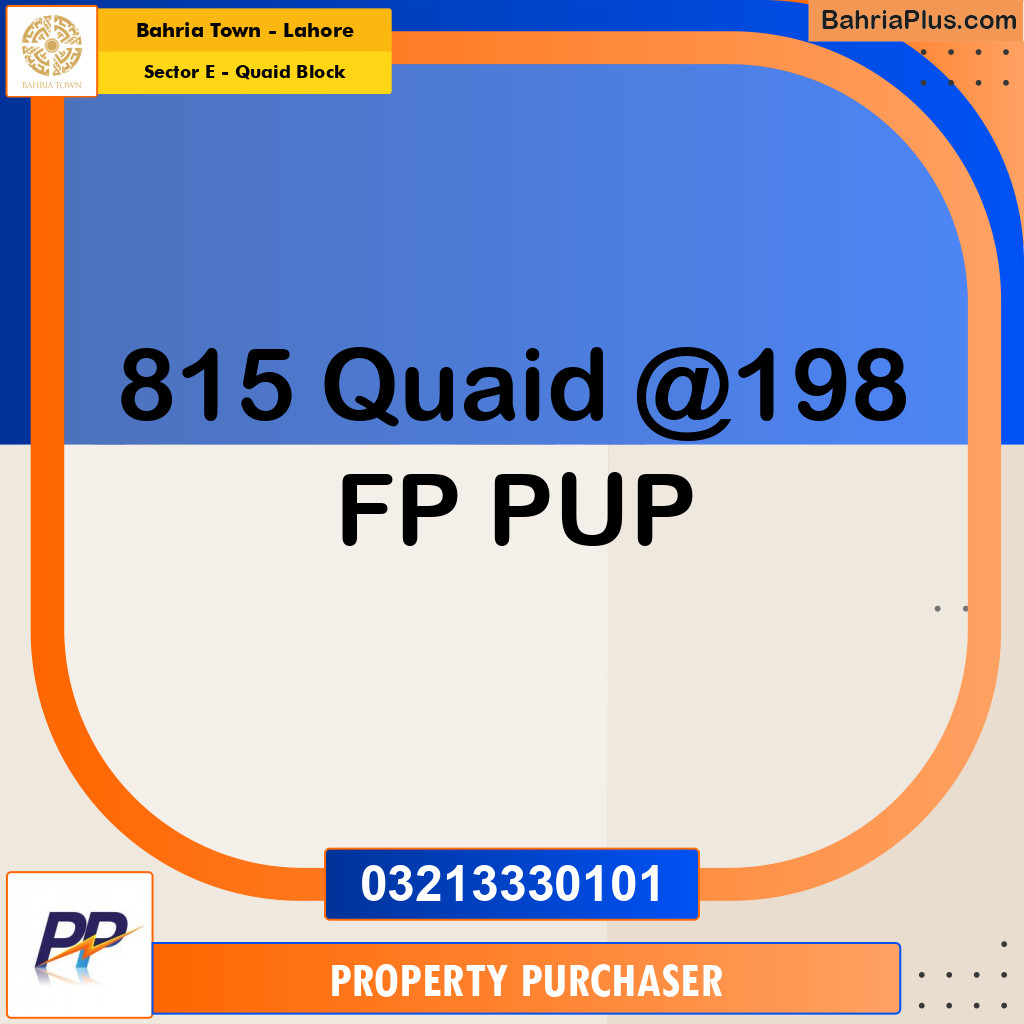 10 Marla Residential Plot for Sale in Sector E - Quaid Block -  Bahria Town, Lahore - (BP-358895)