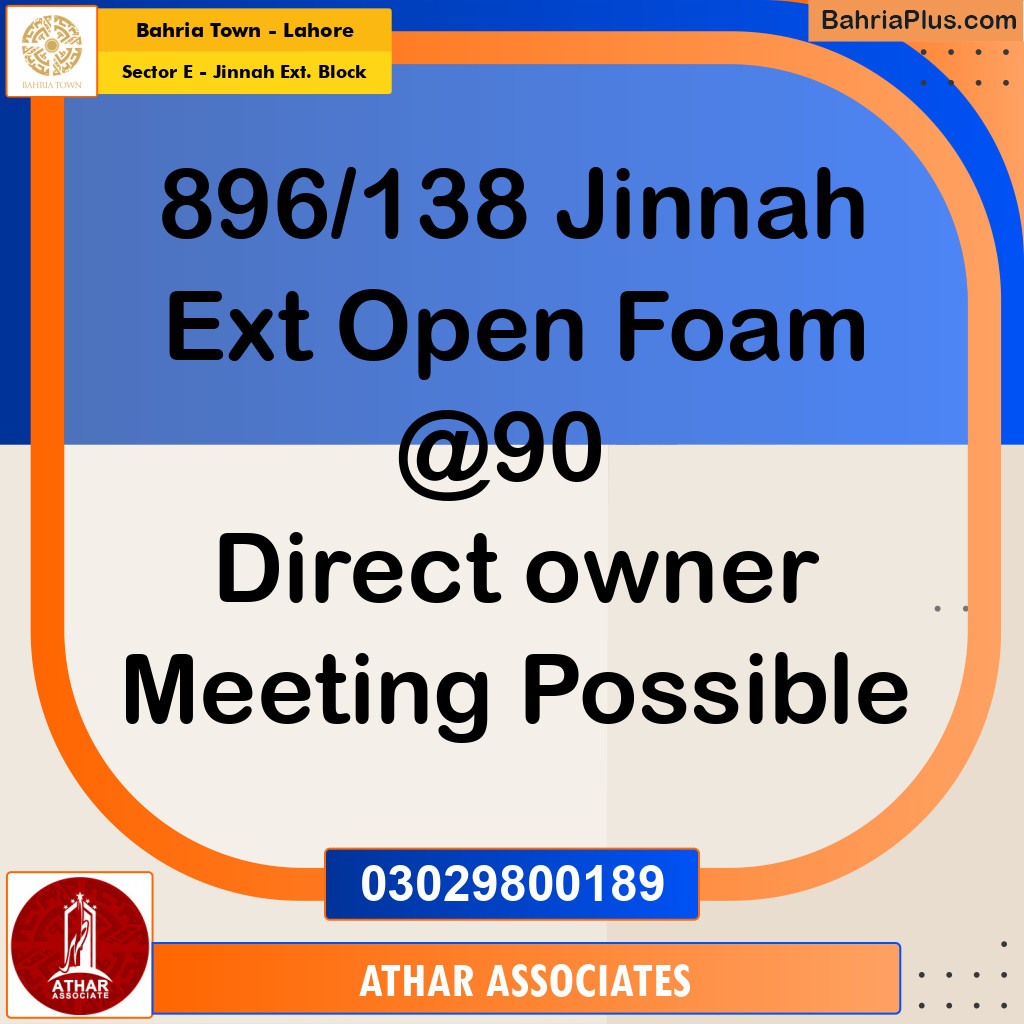 5 Marla Residential Plot for Sale in Sector E - Jinnah Ext. Block -  Bahria Town, Lahore - (BP-358986)