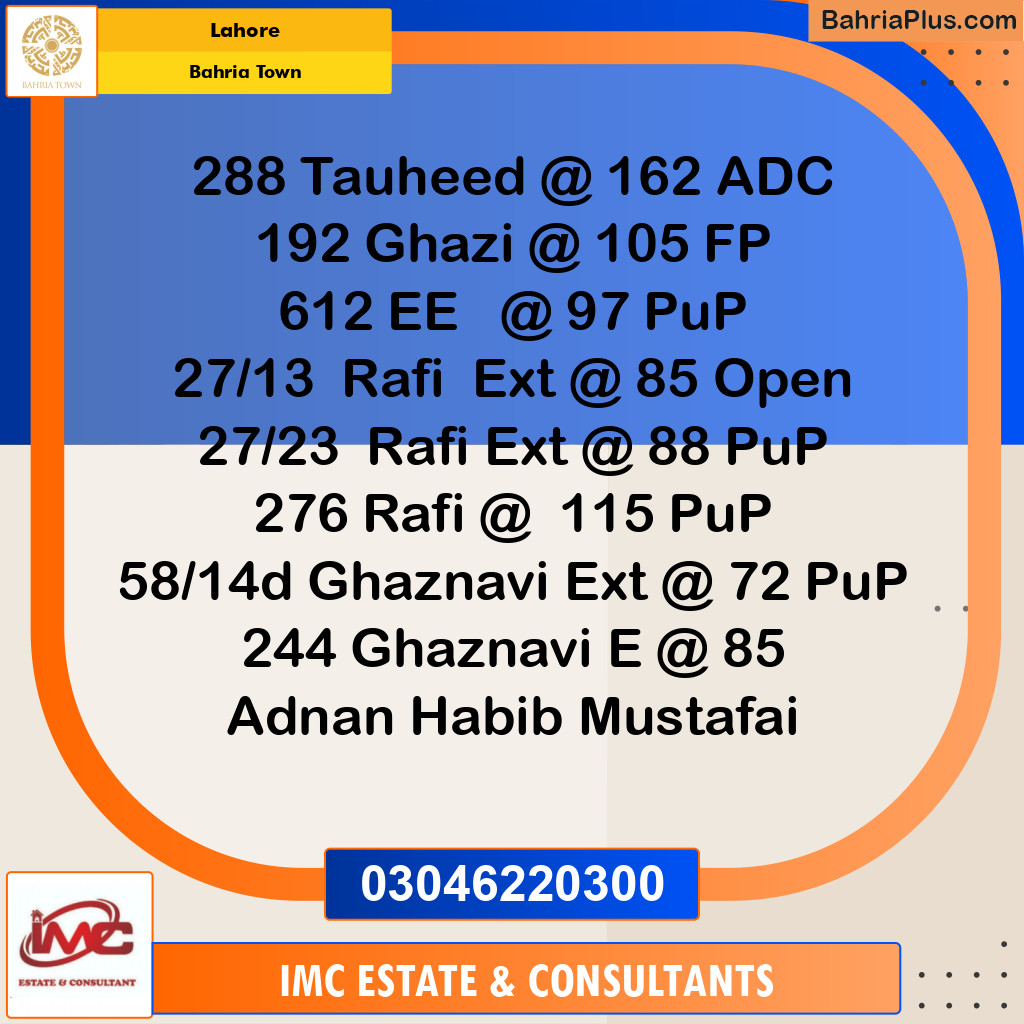 Residential Plot for Sale in Bahria Town, Lahore - (BP-360119)