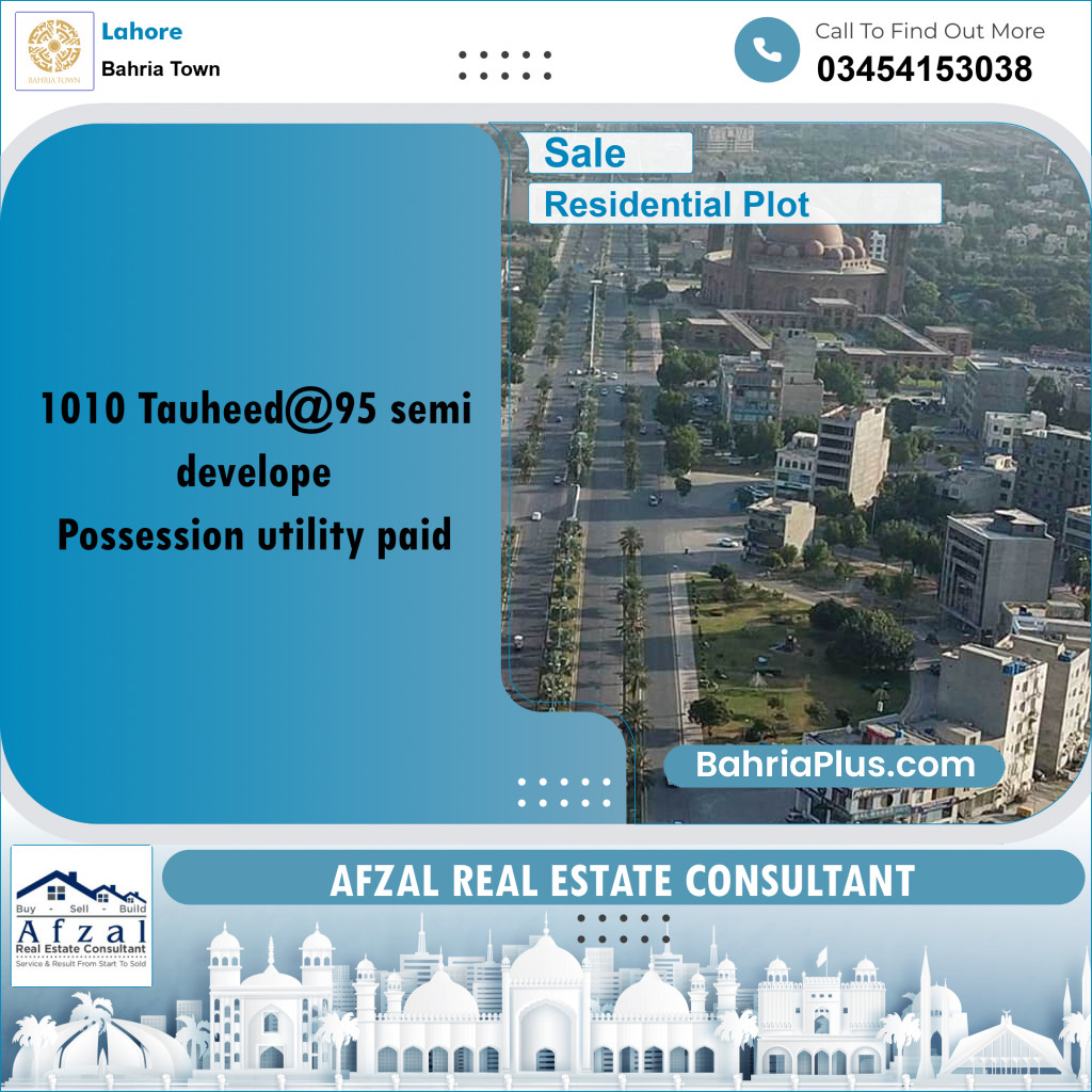 Residential Plot for Sale in Bahria Town, Lahore - (BP-360189)