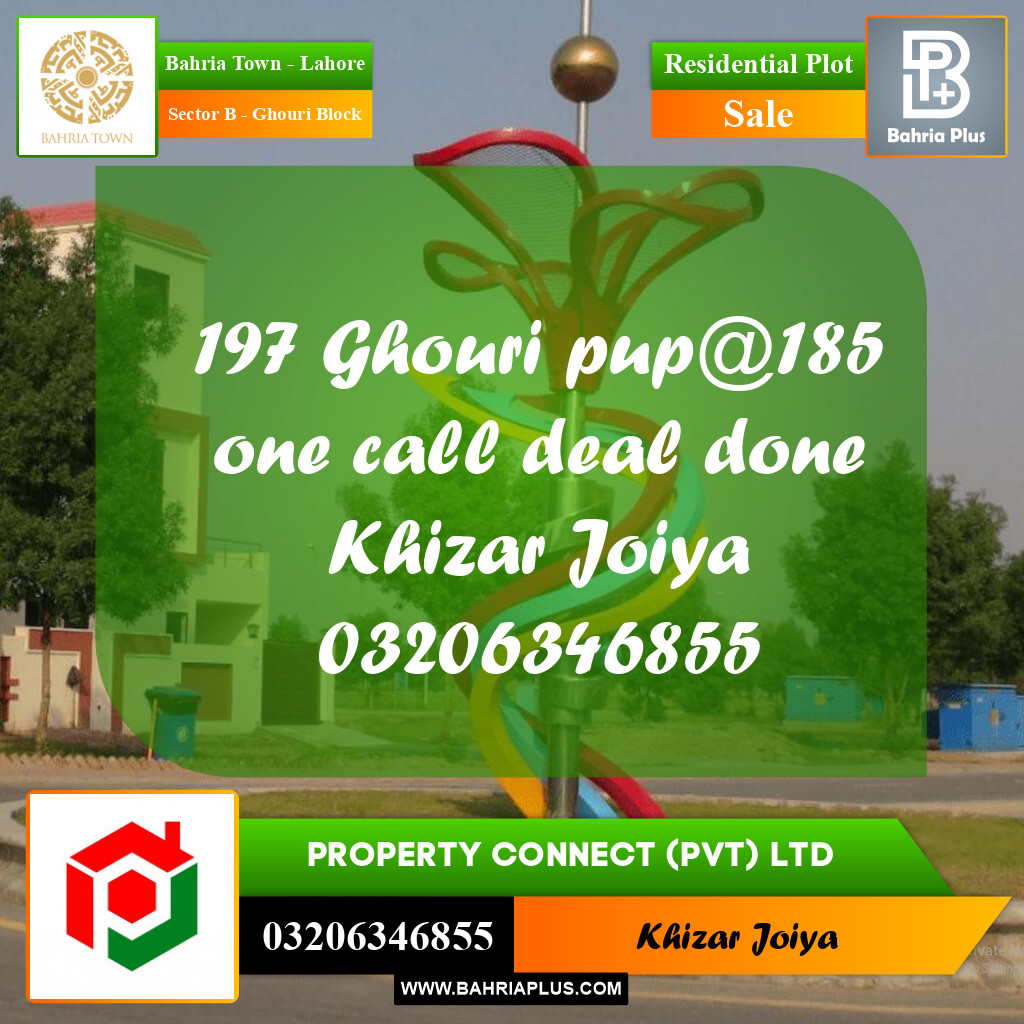 10 Marla Residential Plot for Sale in Sector B - Ghouri Block -  Bahria Town, Lahore - (BP-360269)