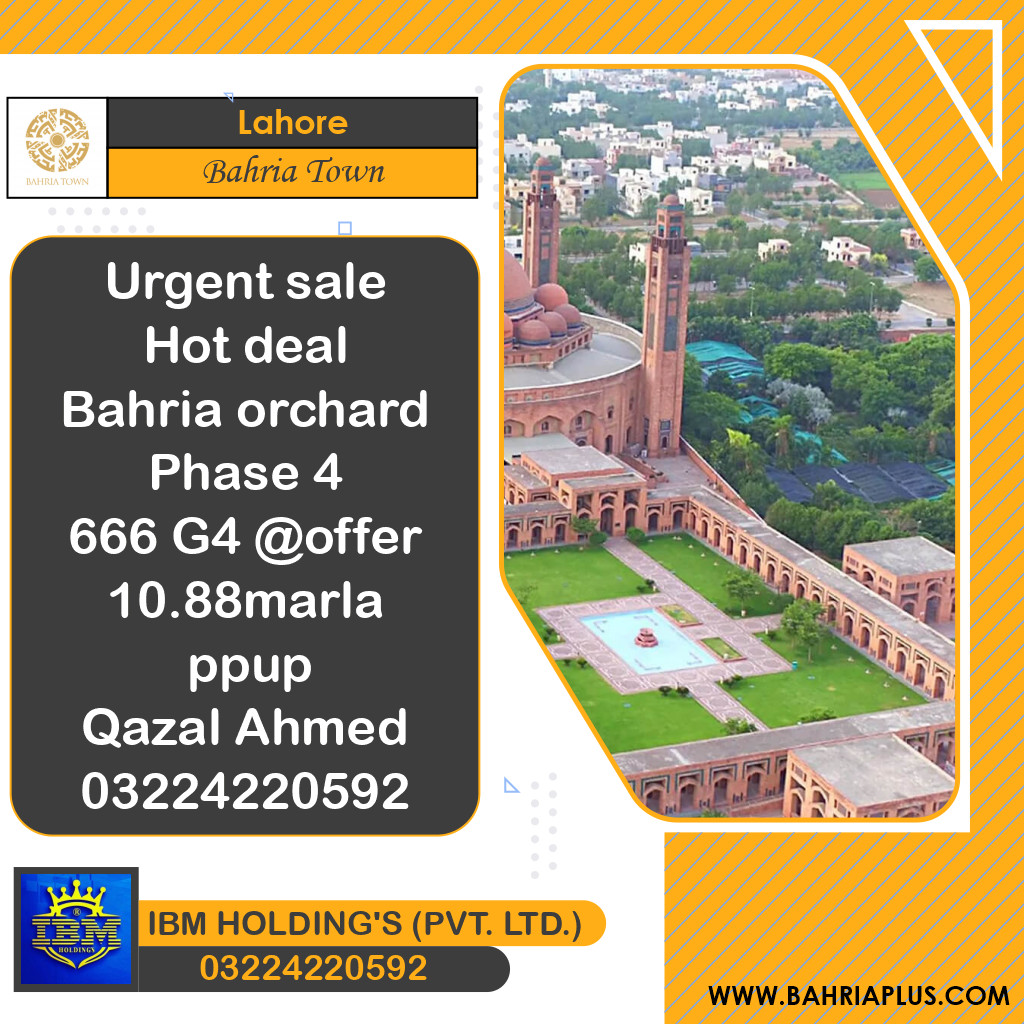 10 Marla Residential Plot for Sale in Bahria Town, Lahore - (BP-360404)