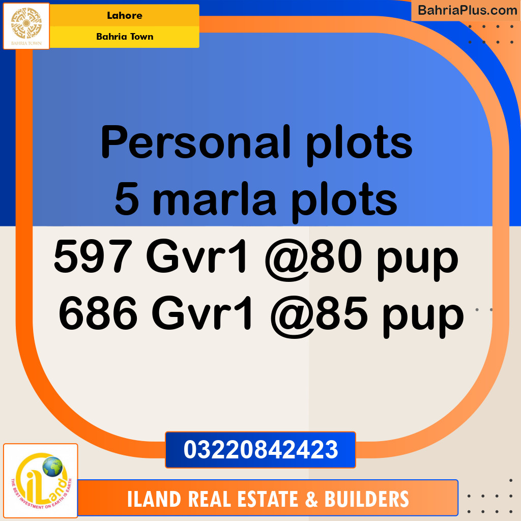 Residential Plot for Sale in Bahria Town, Lahore - (BP-360549)