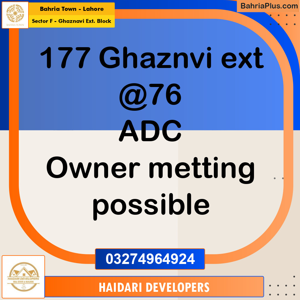 5 Marla Residential Plot for Sale in Sector F - Ghaznavi Ext. Block -  Bahria Town, Lahore - (BP-360602)