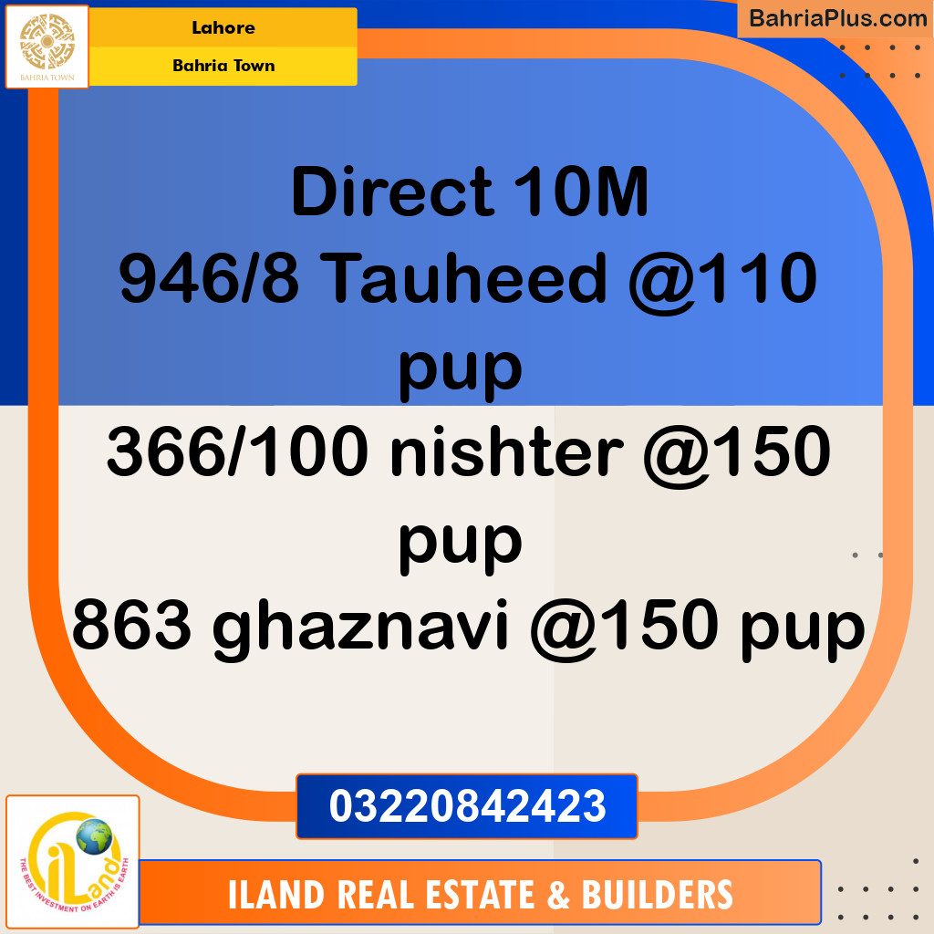 Residential Plot for Sale in Bahria Town, Lahore - (BP-360688)