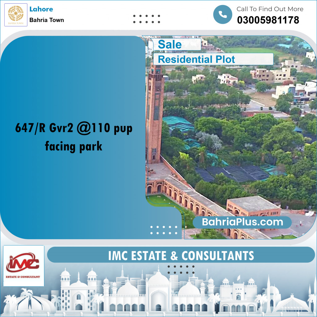 Residential Plot for Sale in Bahria Town, Lahore - (BP-360692)