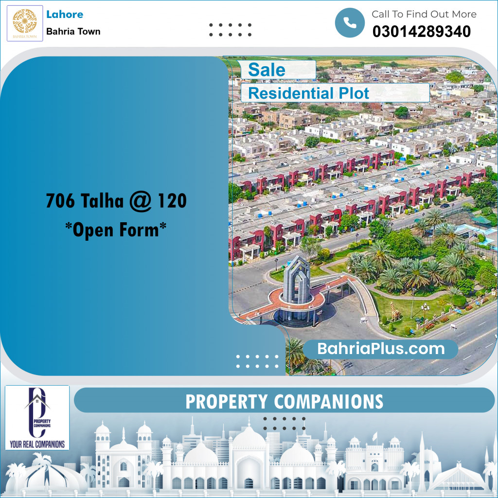 Residential Plot for Sale in Bahria Town, Lahore - (BP-360741)