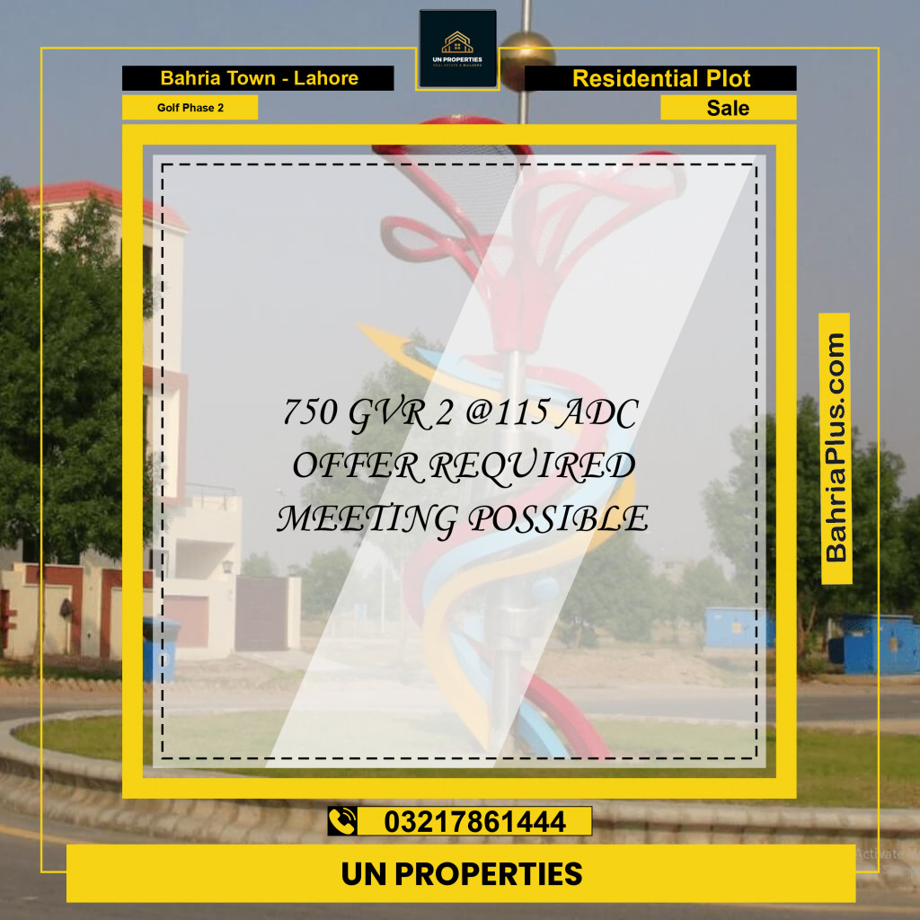 10 Marla Residential Plot for Sale in Golf Phase 2 -  Bahria Town, Lahore - (BP-360794)