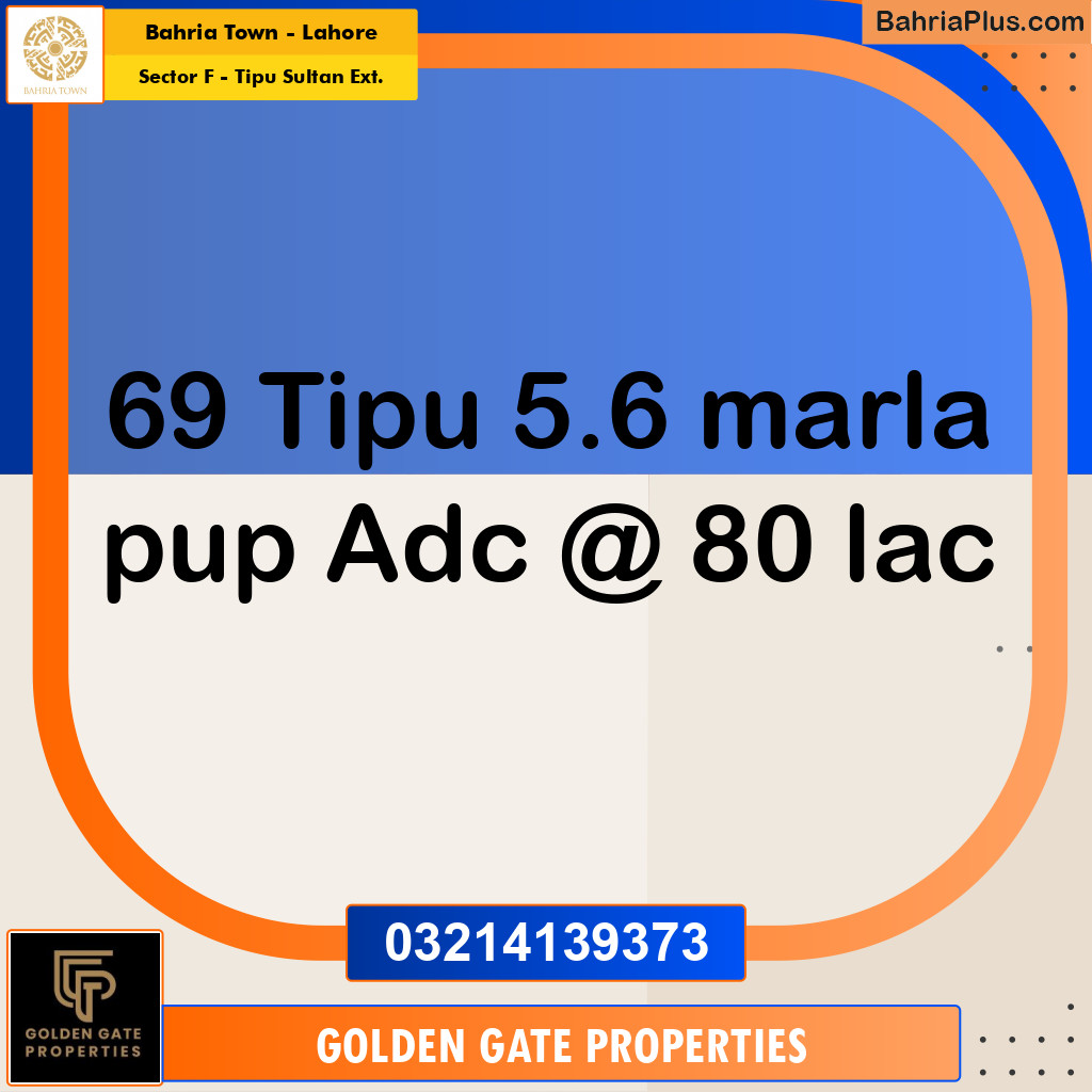 5 Marla Residential Plot for Sale in Sector F - Tipu Sultan Ext. -  Bahria Town, Lahore - (BP-360805)