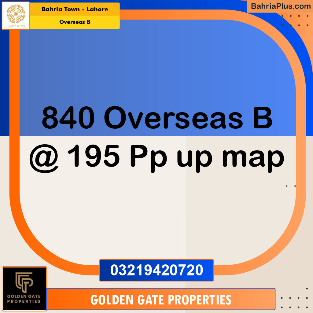 10 Marla Residential Plot for Sale in Overseas B -  Bahria Town, Lahore - (BP-360861)