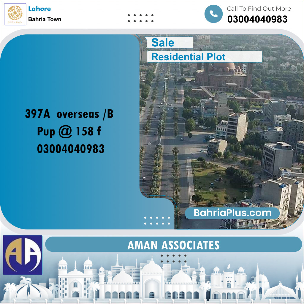 Residential Plot for Sale in Bahria Town, Lahore - (BP-360899)