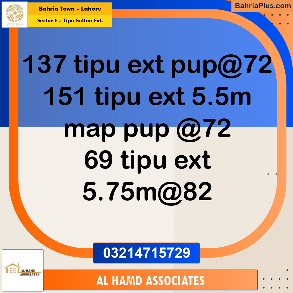 5 Marla Residential Plot for Sale in Sector F - Tipu Sultan Ext. -  Bahria Town, Lahore - (BP-361044)