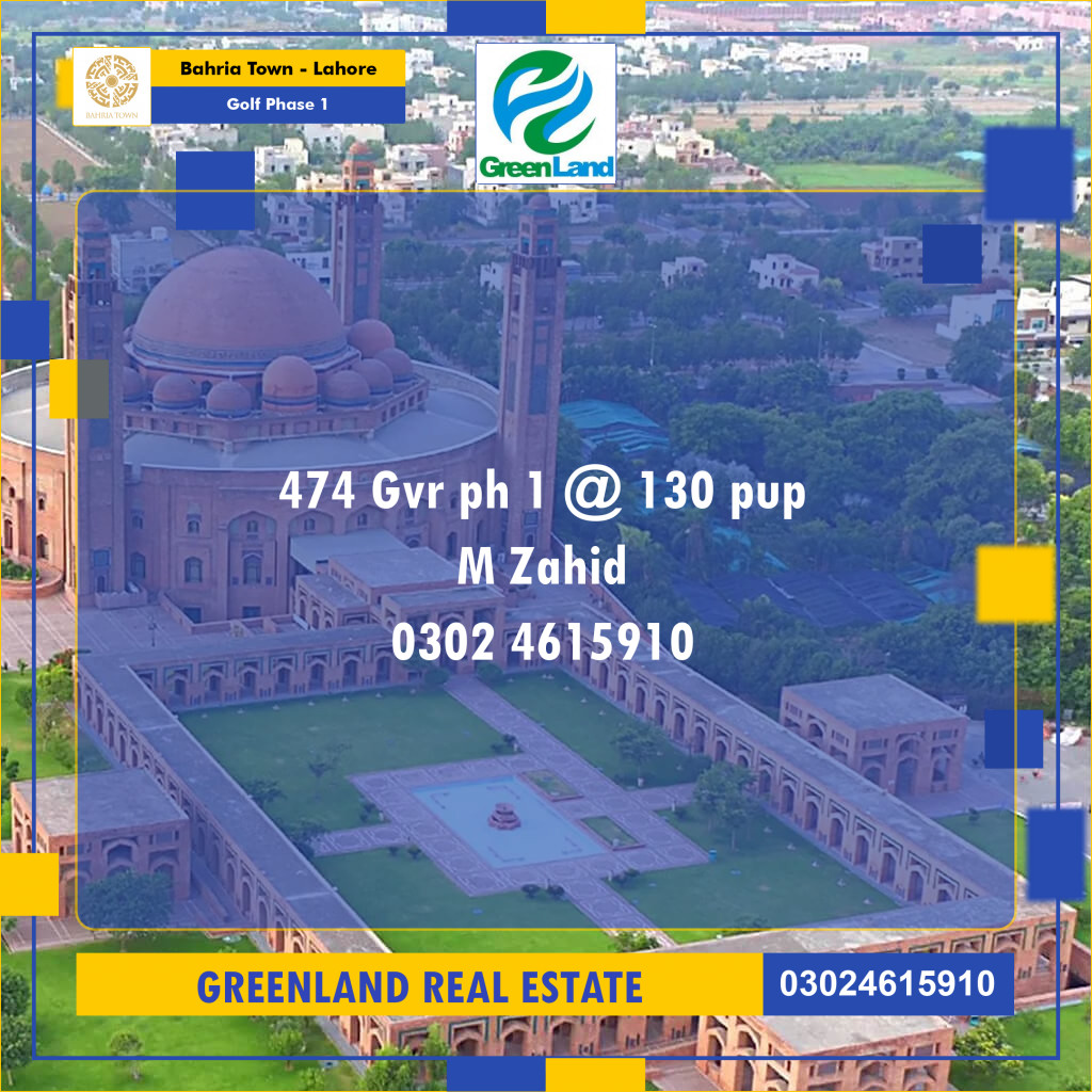 10 Marla Residential Plot for Sale in Golf Phase 1 -  Bahria Town, Lahore - (BP-361403)