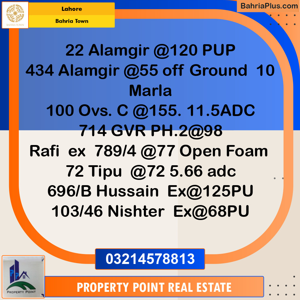 Residential Plot for Sale in Bahria Town, Lahore - (BP-361540)