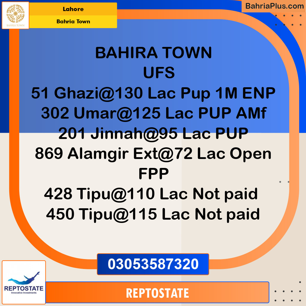 Residential Plot for Sale in Bahria Town, Lahore - (BP-361576)