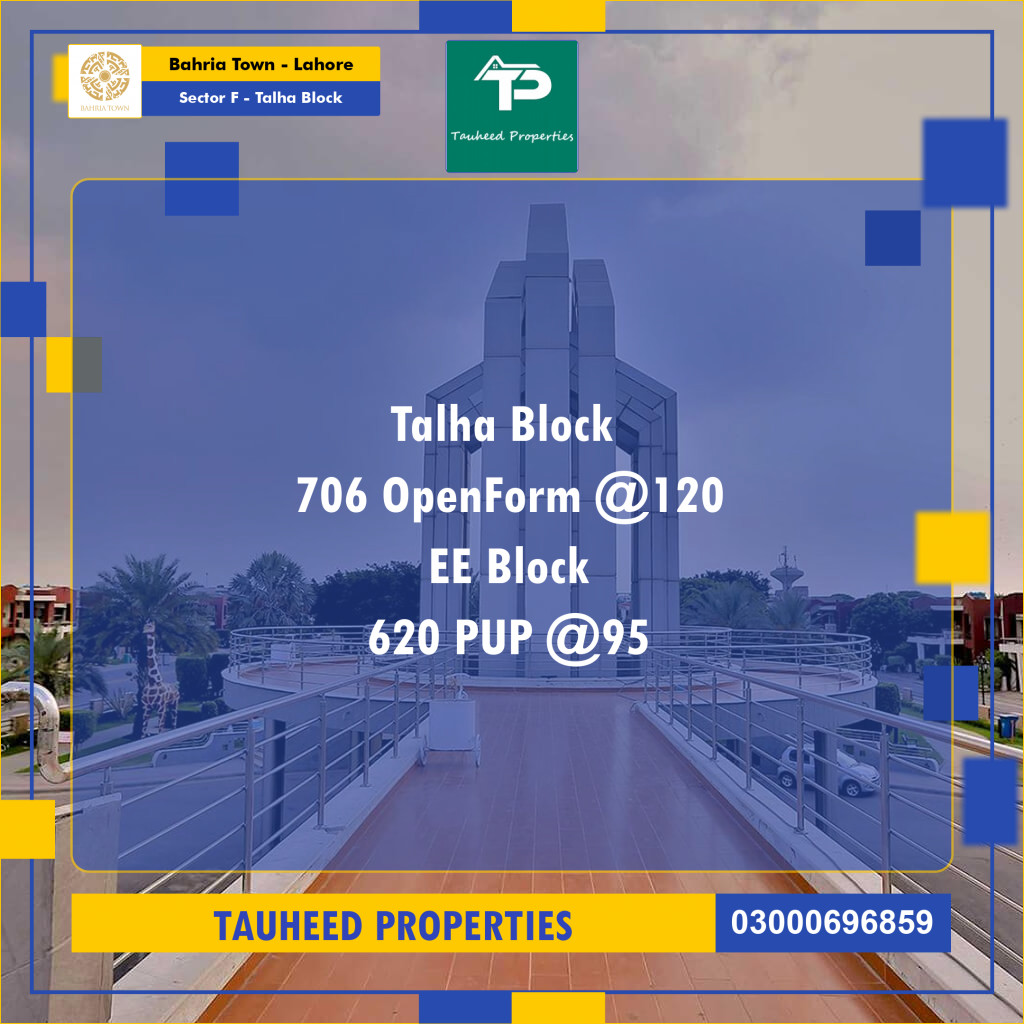 10 Marla Residential Plot for Sale in Sector F - Talha Block -  Bahria Town, Lahore - (BP-361609)