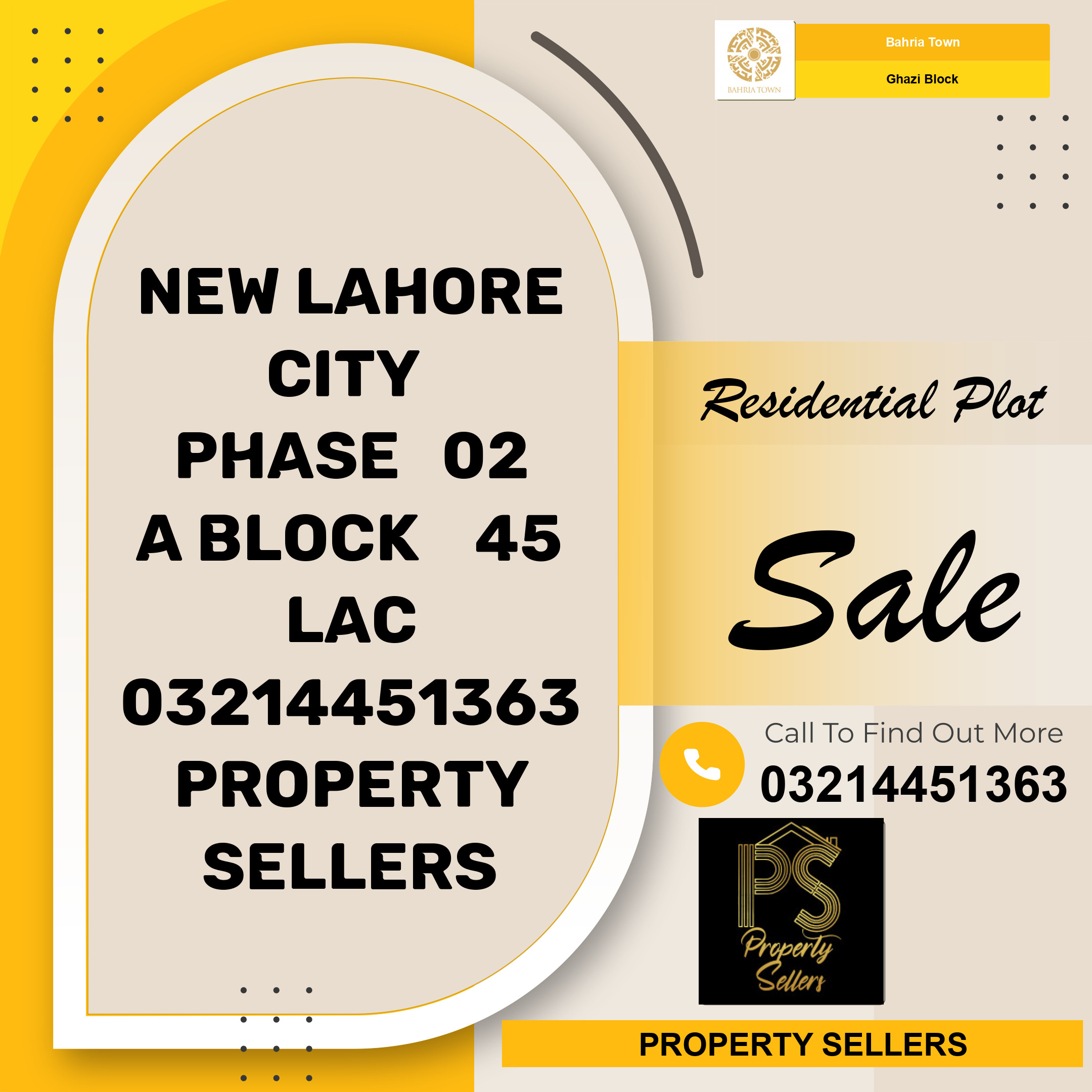 5 Marla Residential Plot for Sale in Sector F - Ghazi Block -  Bahria Town, Lahore - (BP-361613)