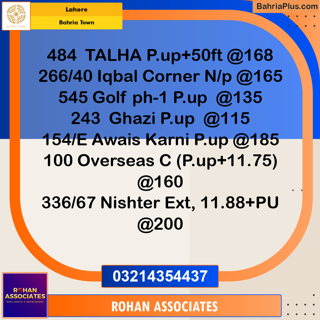 Residential Plot for Sale in Bahria Town, Lahore - (BP-361674)