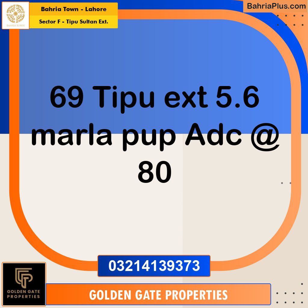 5 Marla Residential Plot for Sale in Sector F - Tipu Sultan Ext. -  Bahria Town, Lahore - (BP-361696)