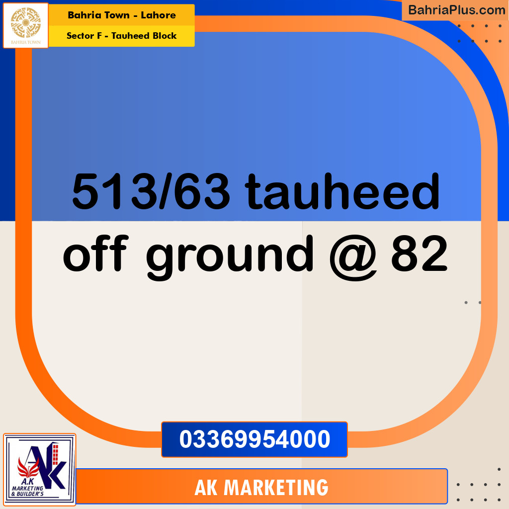 10 Marla Residential Plot for Sale in Sector F - Tauheed Block -  Bahria Town, Lahore - (BP-361713)