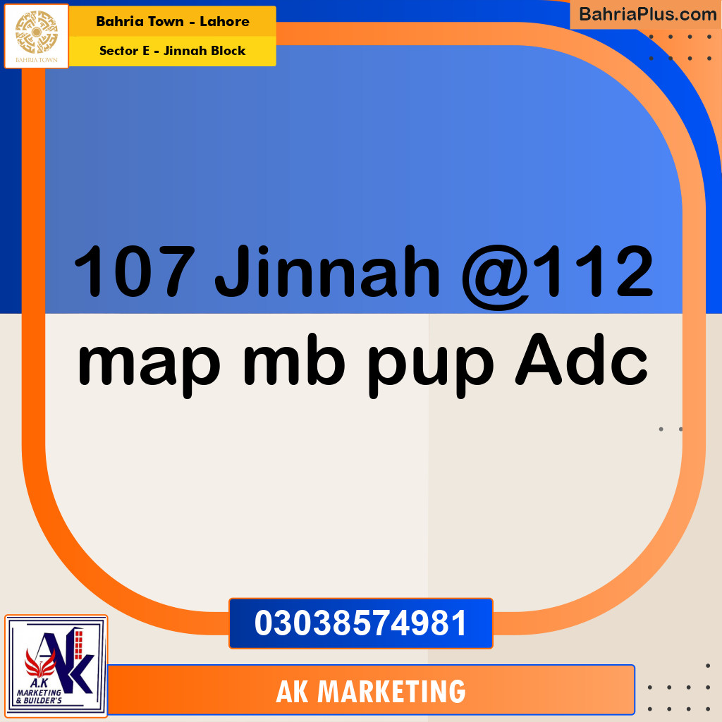 5 Marla Residential Plot for Sale in Sector E - Jinnah Block -  Bahria Town, Lahore - (BP-361744)