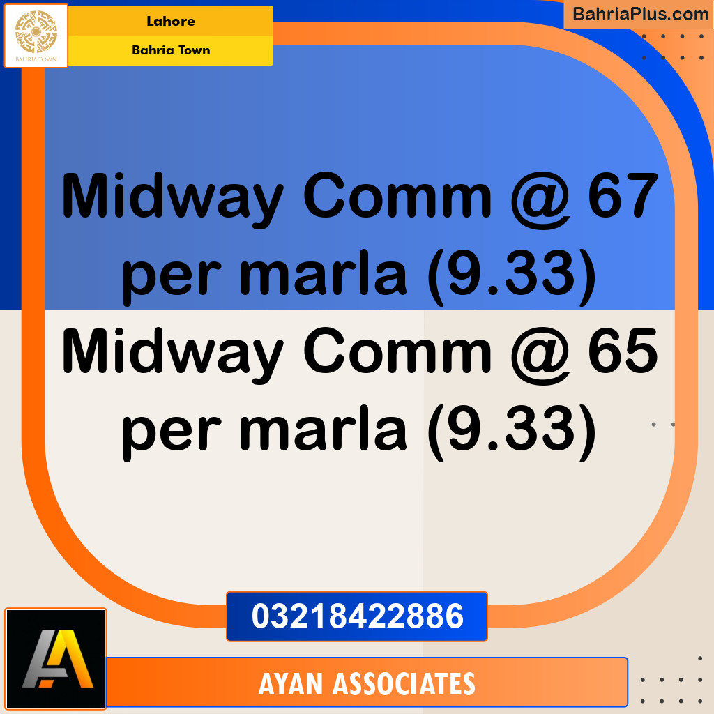 9 Marla Residential Plot for Sale in Bahria Town, Lahore - (BP-361747)