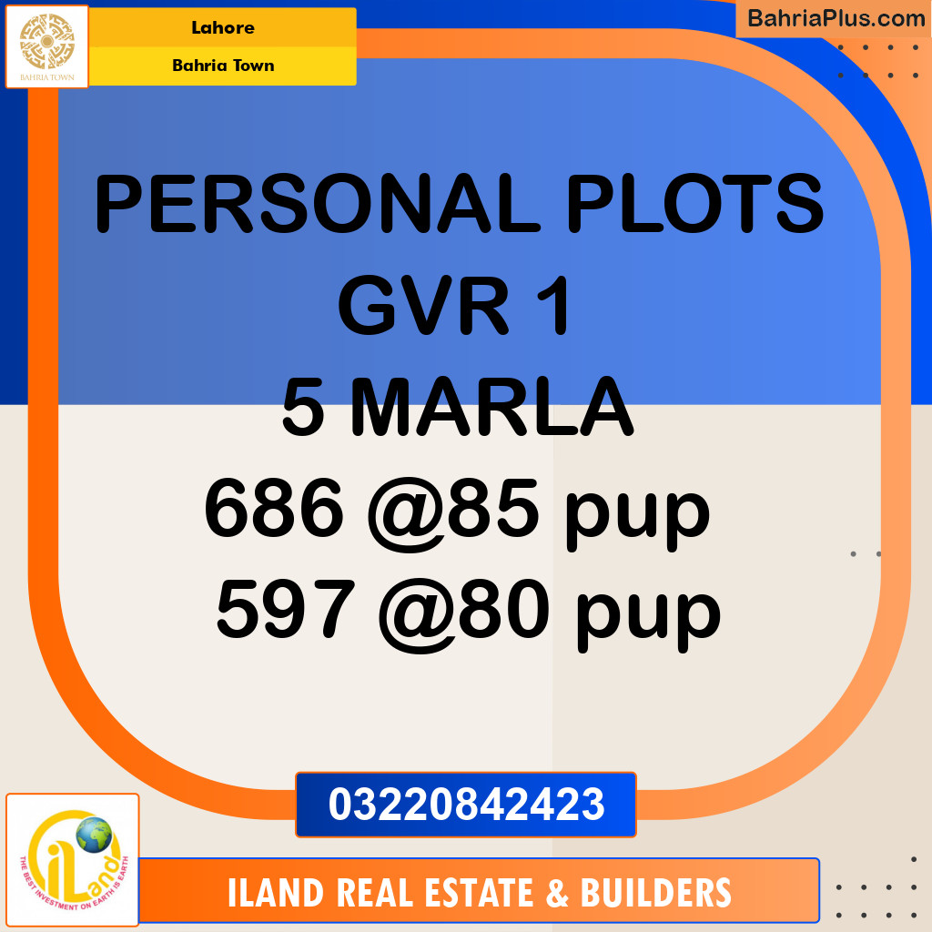 Residential Plot for Sale in Bahria Town, Lahore - (BP-361774)