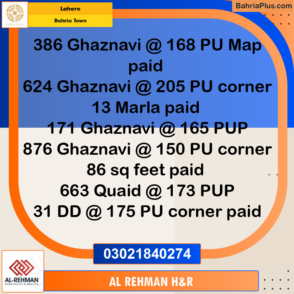 Residential Plot for Sale in Bahria Town, Lahore - (BP-361797)