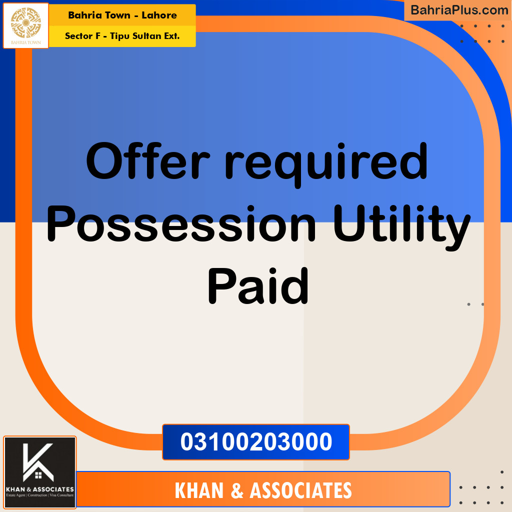 5 Marla Residential Plot for Sale in Sector F - Tipu Sultan Ext. -  Bahria Town, Lahore - (BP-361801)