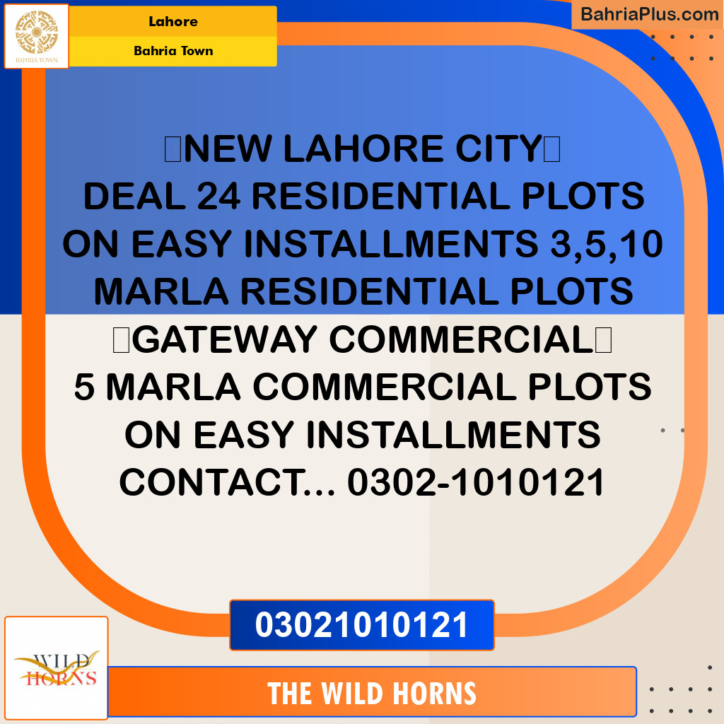 Residential Plot for Sale in Bahria Town, Lahore - (BP-361848)