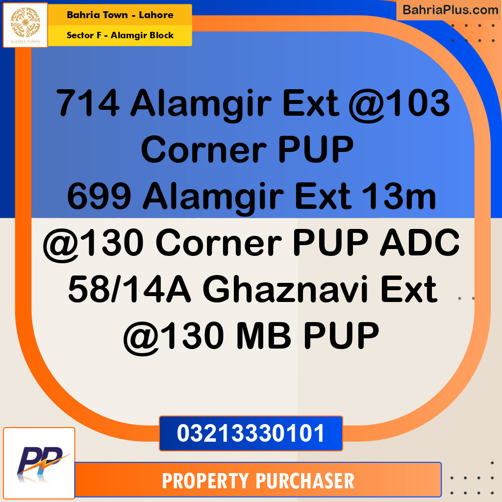 13 Marla Residential Plot for Sale in Sector F - Alamgir Block -  Bahria Town, Lahore - (BP-361876)